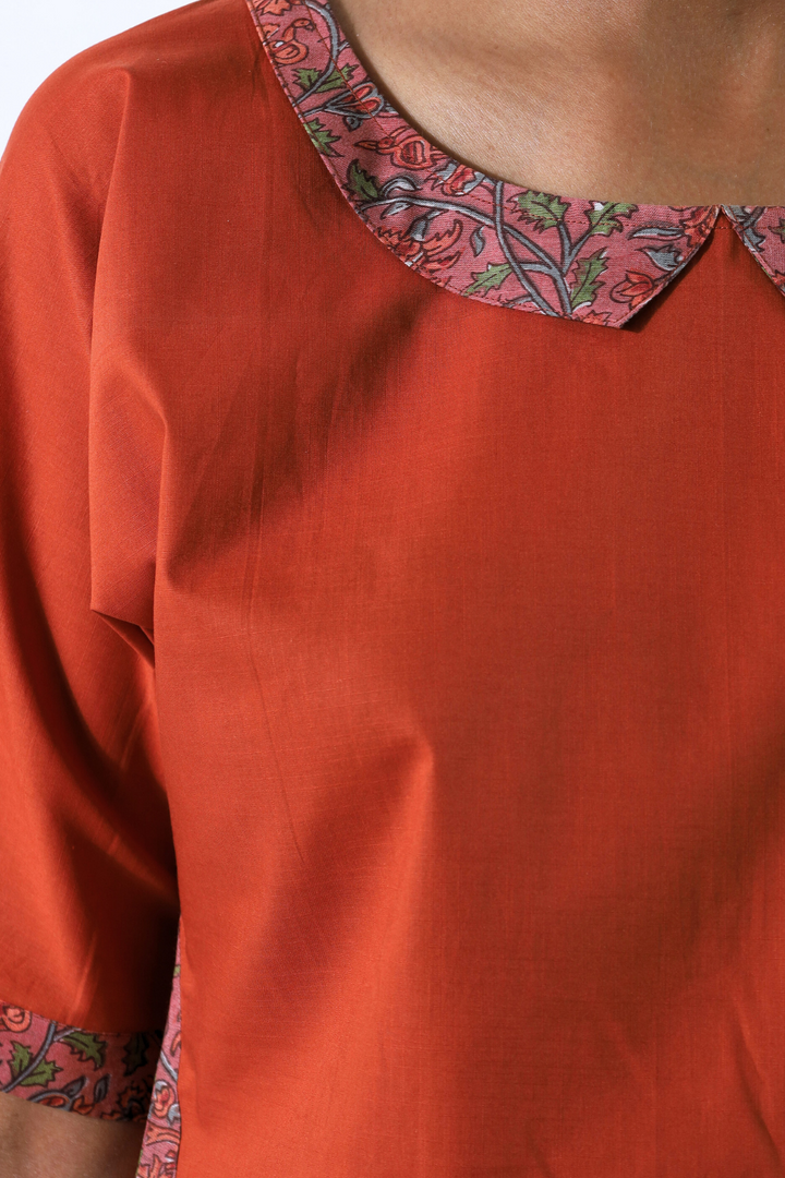 Saffron Block printed Top