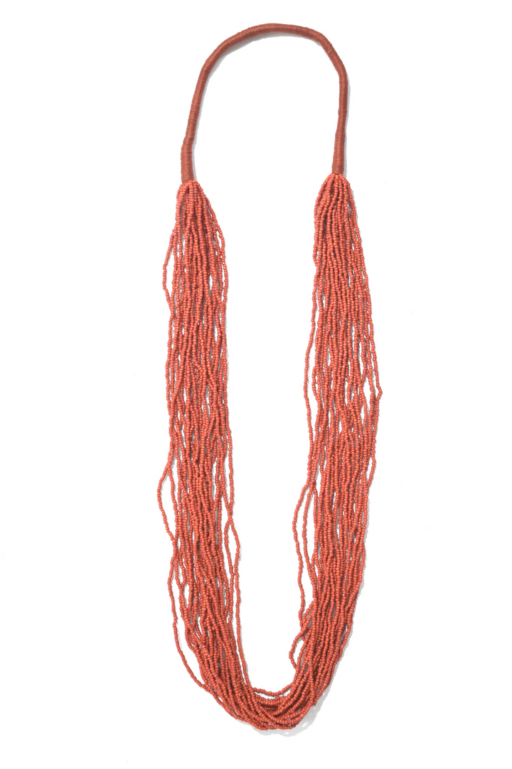 Tangerine Beaded Necklace