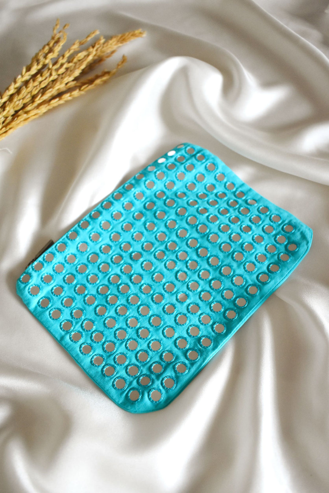 Sky Blue Mirror Pouch