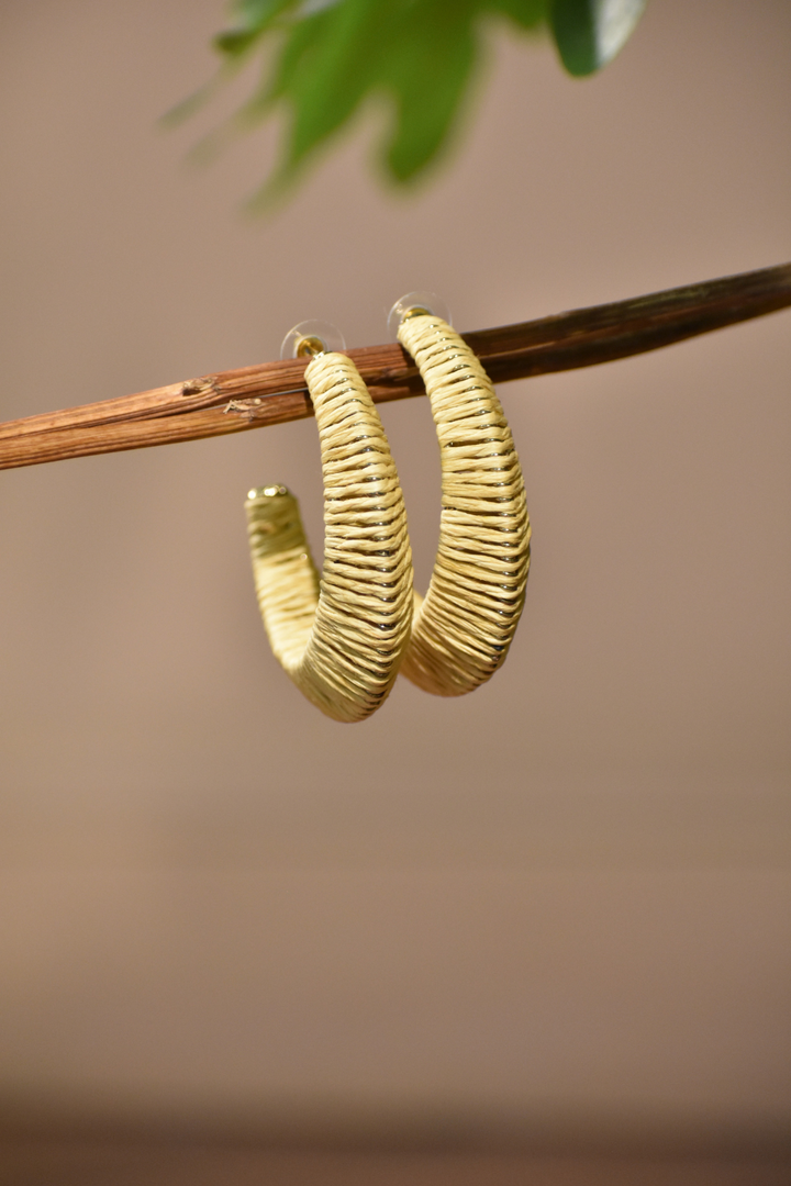 Beige Hoop Earrings